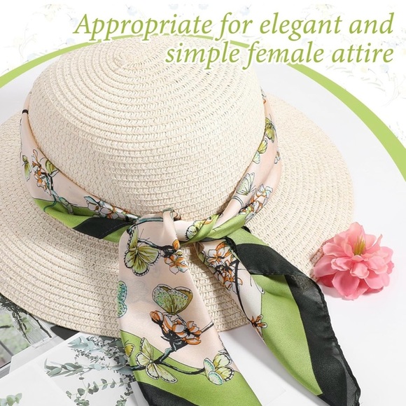 Floral and Butterfly Print Scarf - Picture 2 of 4